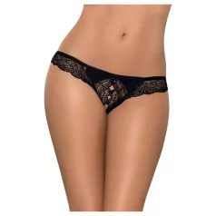  Obsessive Miamor - open dames string - kant met steentjes - zwart