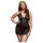 BACI Plus Size - halter, kanten babydoll - zwart (XL-XXL)