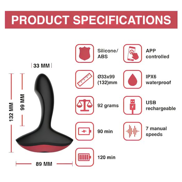 Magic Motion Solstice - prostaat vibrator - oplaadbaar - zwart