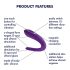 Satisfyer Double Classic - waterdichte, oplaadbare paarvibrator (paars)