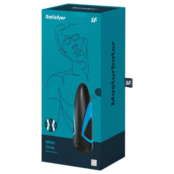 Satisfyer Men One - automatische masturbator - zuigfunctie - blauw/zwart