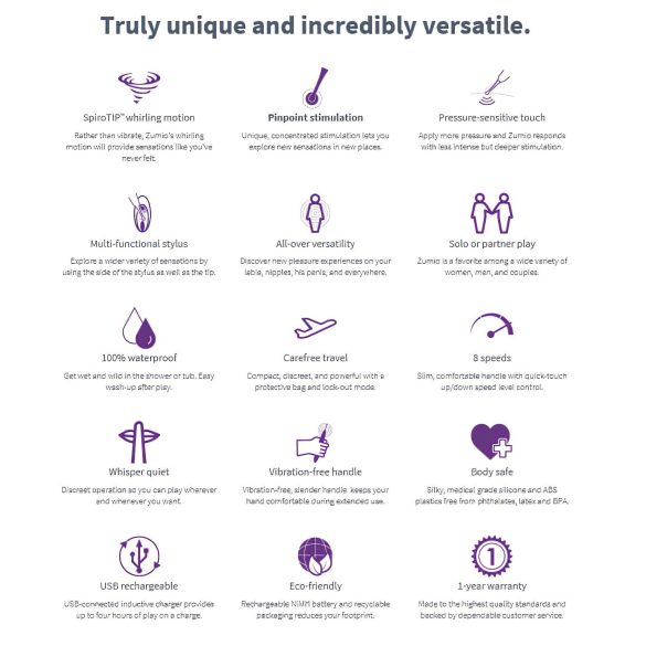 Zumio Soft - clitoris vibrator oplaadbaar - lila