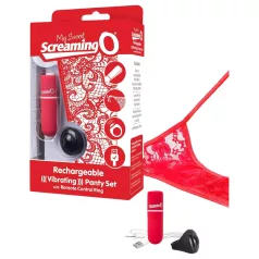 Screaming O - vibrerende slipje set - rood - S/L