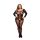 Baci Plus Size - lange mouwen catsuit - patroon - zwart - XL/XXL