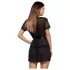 Obsessive - kanten kimono met string - zwart