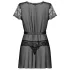 Obsessive - kanten kimono met string - zwart - L/XL
