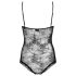 Obsessive Slevika - verleidelijke open kanten body (zwart) - L/XL
