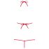 Obsessive Luiza - body met bandjes - tulpmotief - rood - S/M