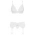 Obsessive 810-SEG-2 - kanten lingerieset (wit)
