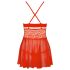 Obsessive 838-BAB-3 - pikante kanten babydoll en string (rood) - L/XL