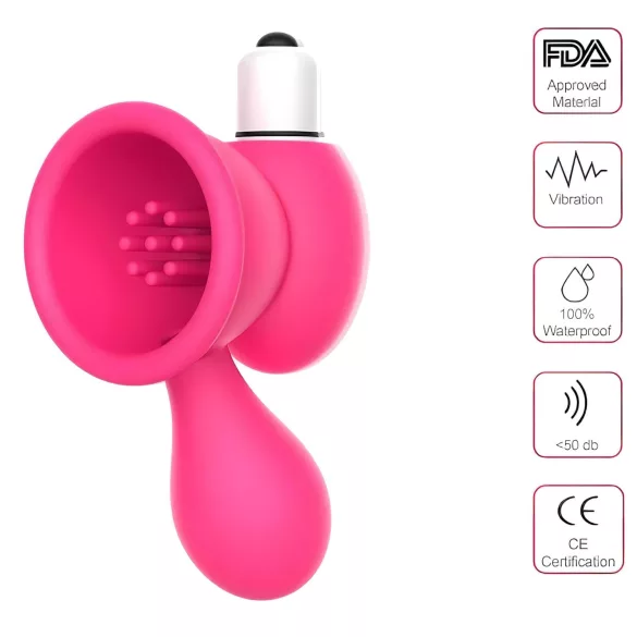 Aixiasia Bobo - vibrerende tepelzuiger - siliconen - roze