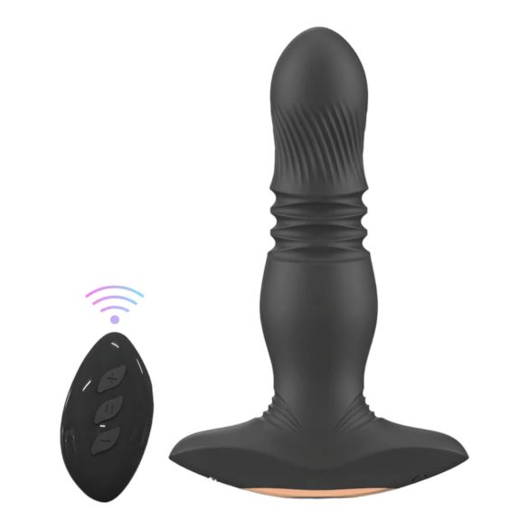 Aixiasia Roy - draadloze oplaadbare anale vibrator (zwart)