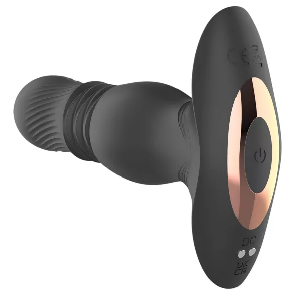 Aixiasia Roy - anale vibrator met stootfunctie - oplaadbaar - zwart