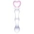 GLAS - Hartvormige glazen dildo (transparant)