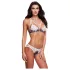 Baci - bloemen kanten bh-set + open slipje - M/L