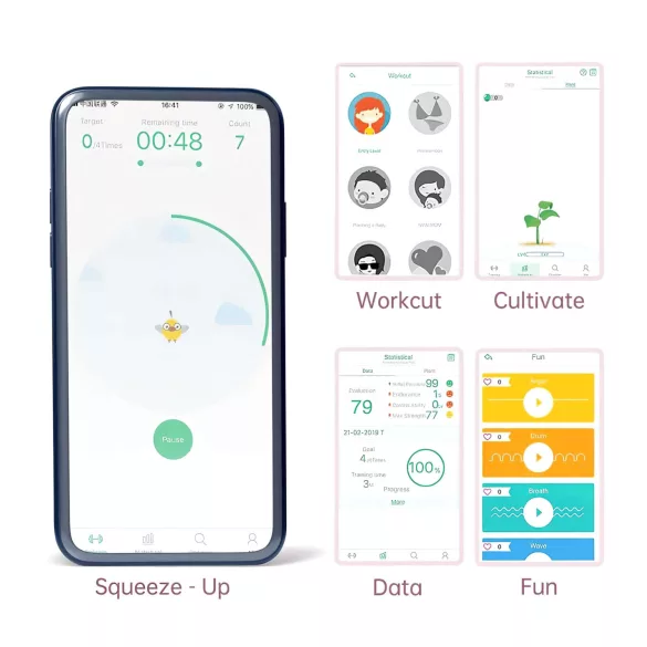 Magic Motion FitCute - App-gestuurde vibrerende kegeloefenbal (mint)
