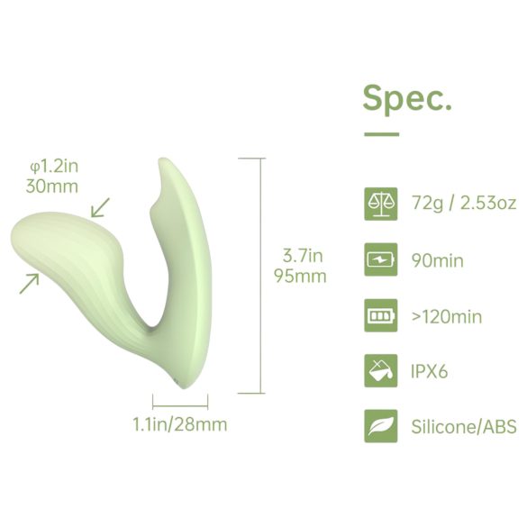 Magic Motion Umi - vibrator met afstandsbediening - 2-in-1 - groen