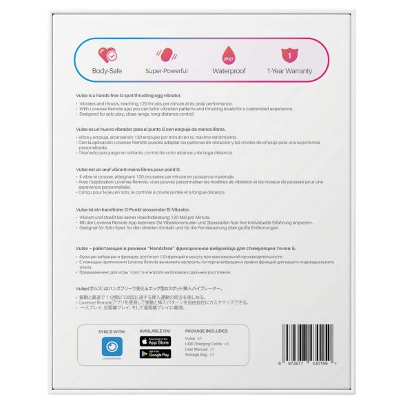 LOVENSE Vulse - slim, stotend tril ei (rood)