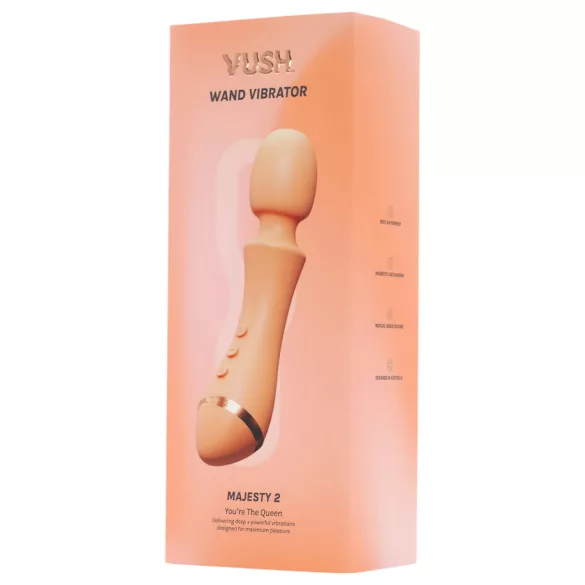 Vush Majesty 2 - oplaadbare vibrator - waterdicht massagestok - oranje
