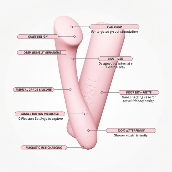Vush Pop Shine - oplaadbare G-spot vibrator - waterdicht - roze